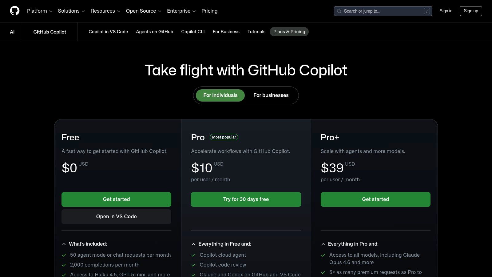 GitHub Copilot (Pro/Business/Enterprise)