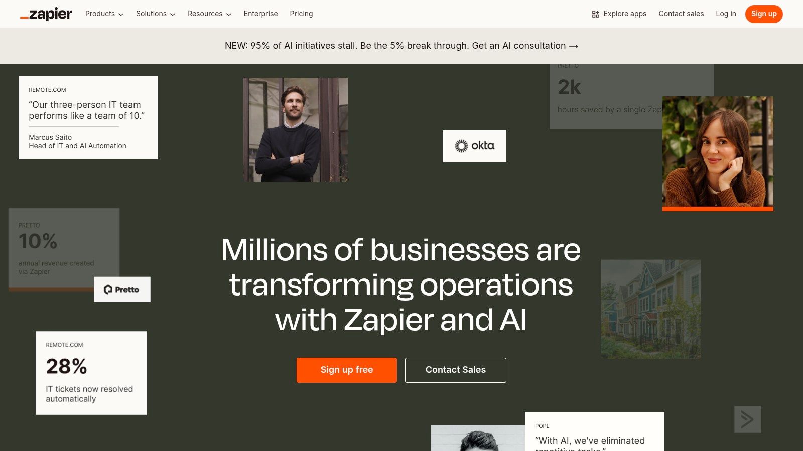Zapier AI (AI Actions, Chatbots, Tables, Forms)